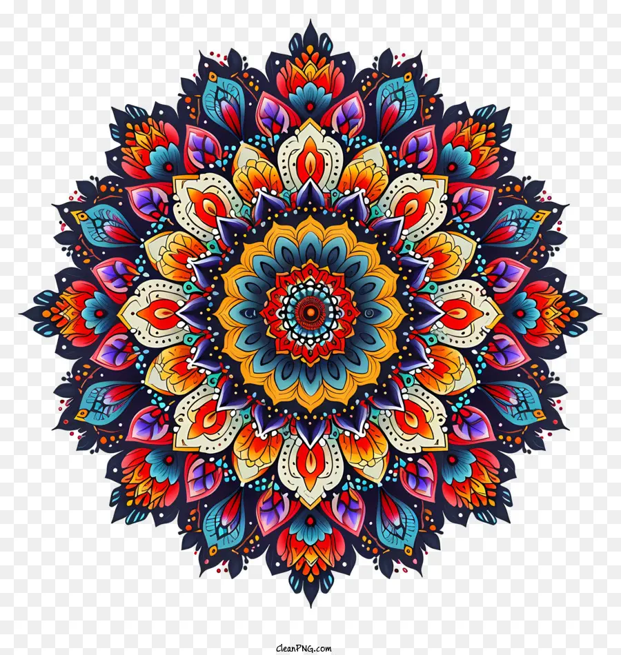 Mandalas，Mandala Coloré PNG