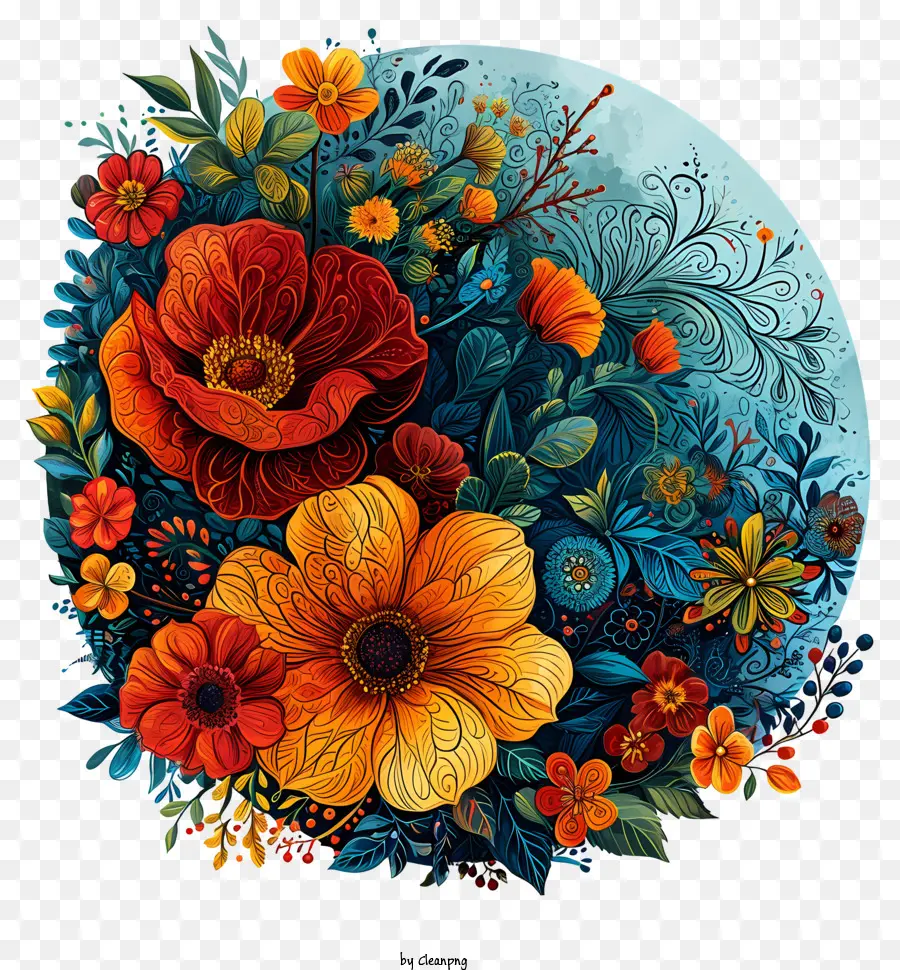Beau Jardin，Fleurs Colorées PNG