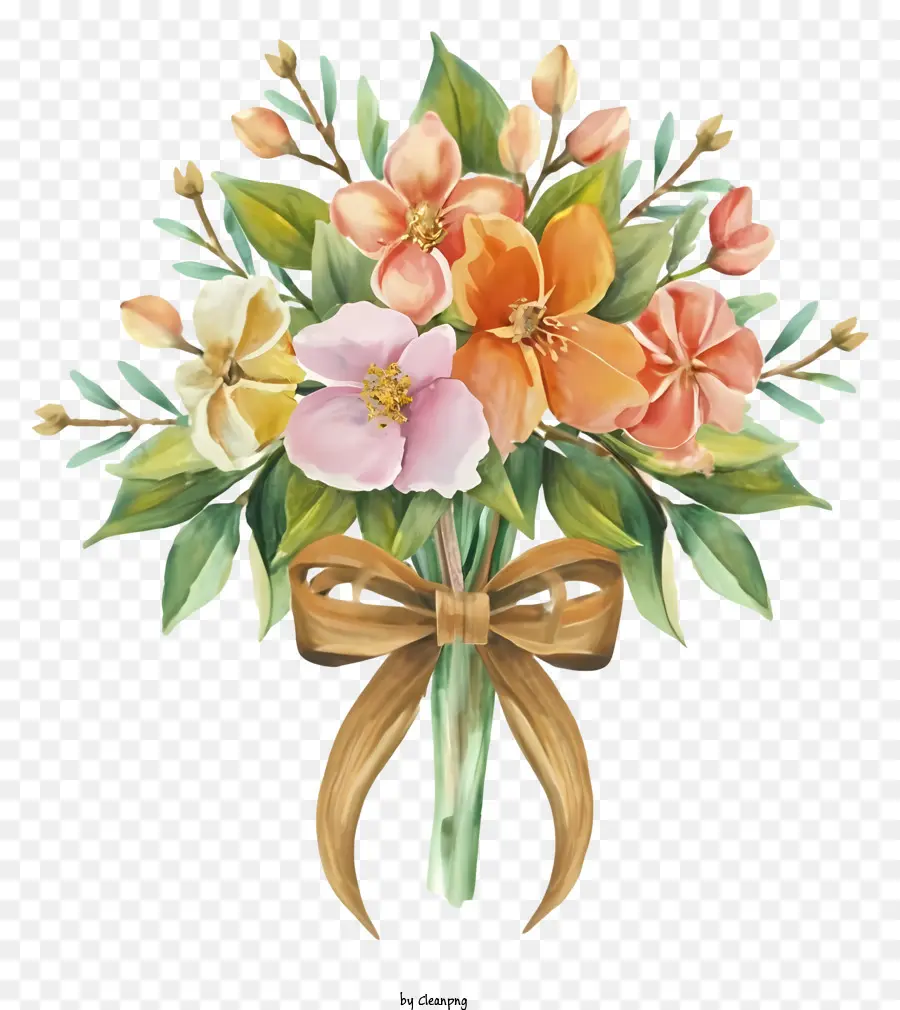 Dessin Animé，Bouquet Floral PNG