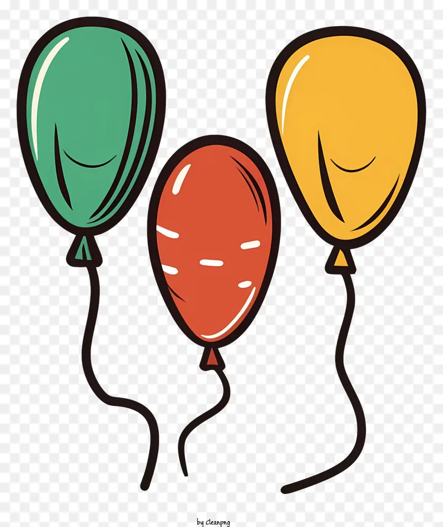 Dessin Animé，Ballons Colorés PNG