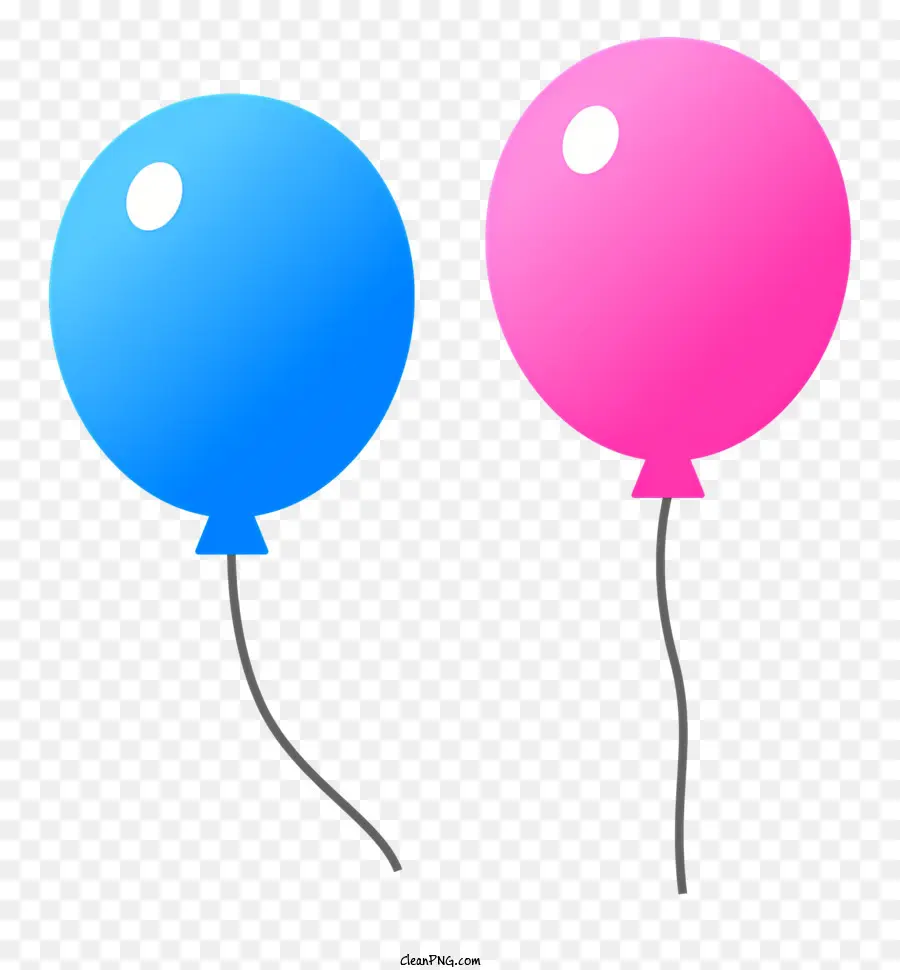 Ballons，Le Rose Et Le Bleu PNG