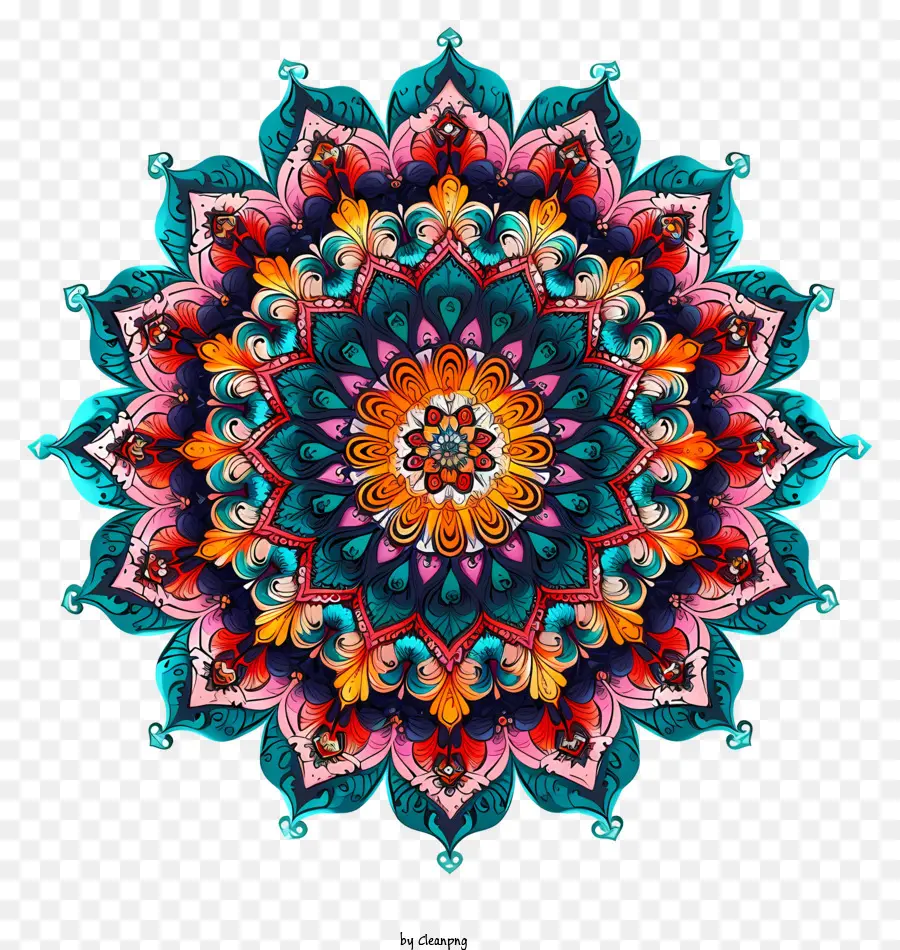 Mandalas，Mandala Coloré PNG