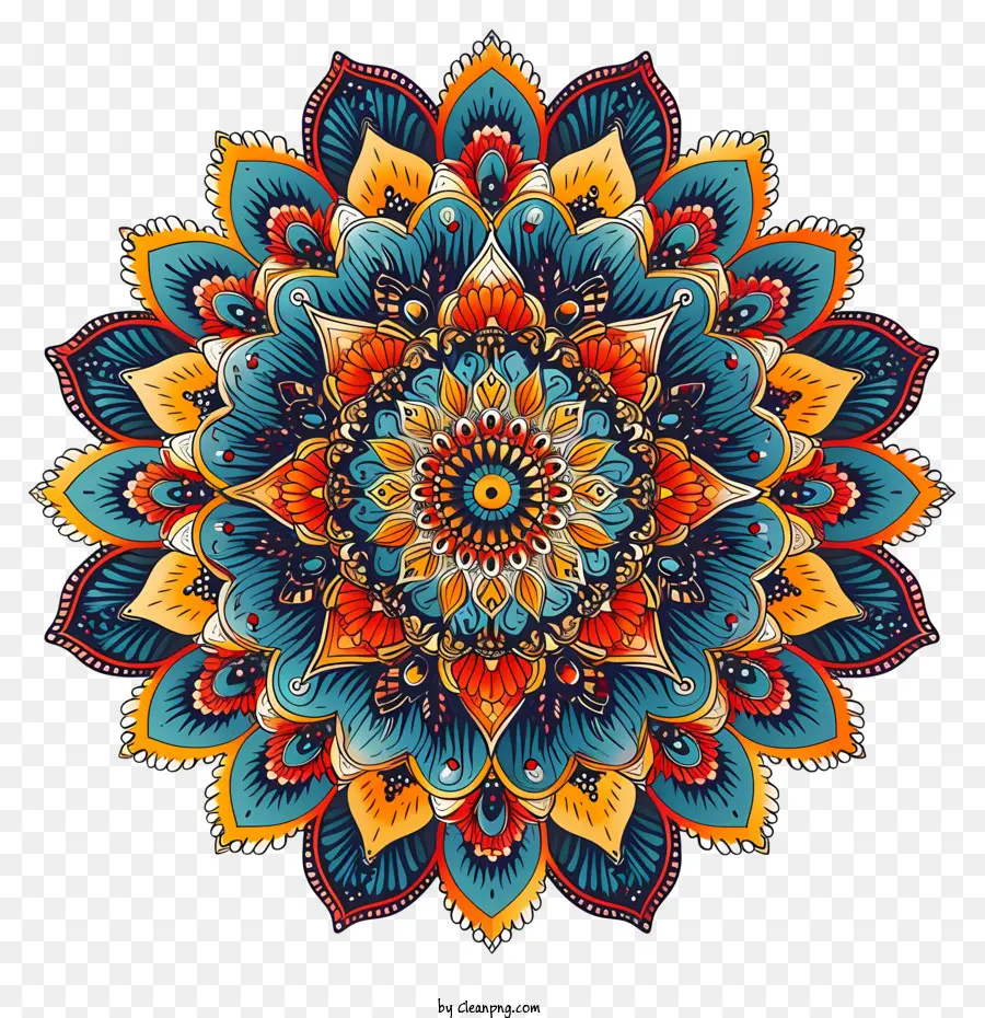 Mandalas，Mandala Coloré PNG