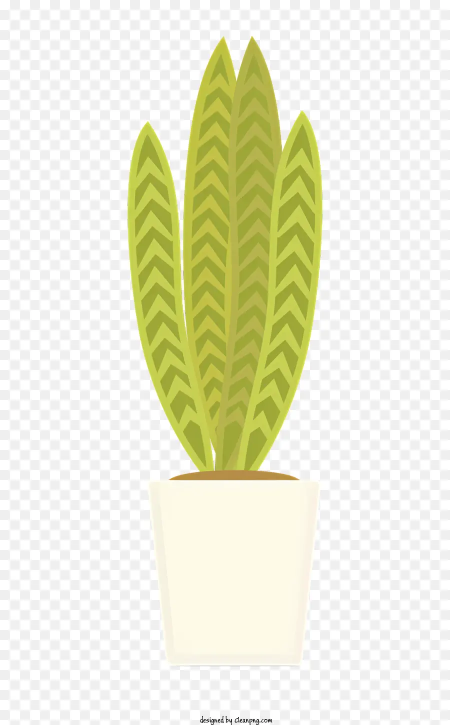 Petit Vase Blanc，Vert Cactus PNG