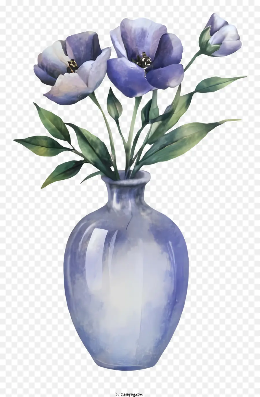 Dessin Animé，Vase Violet PNG