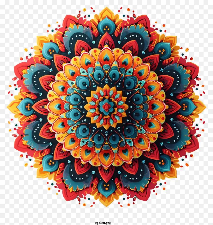 Mandala，Conception De Fleur PNG