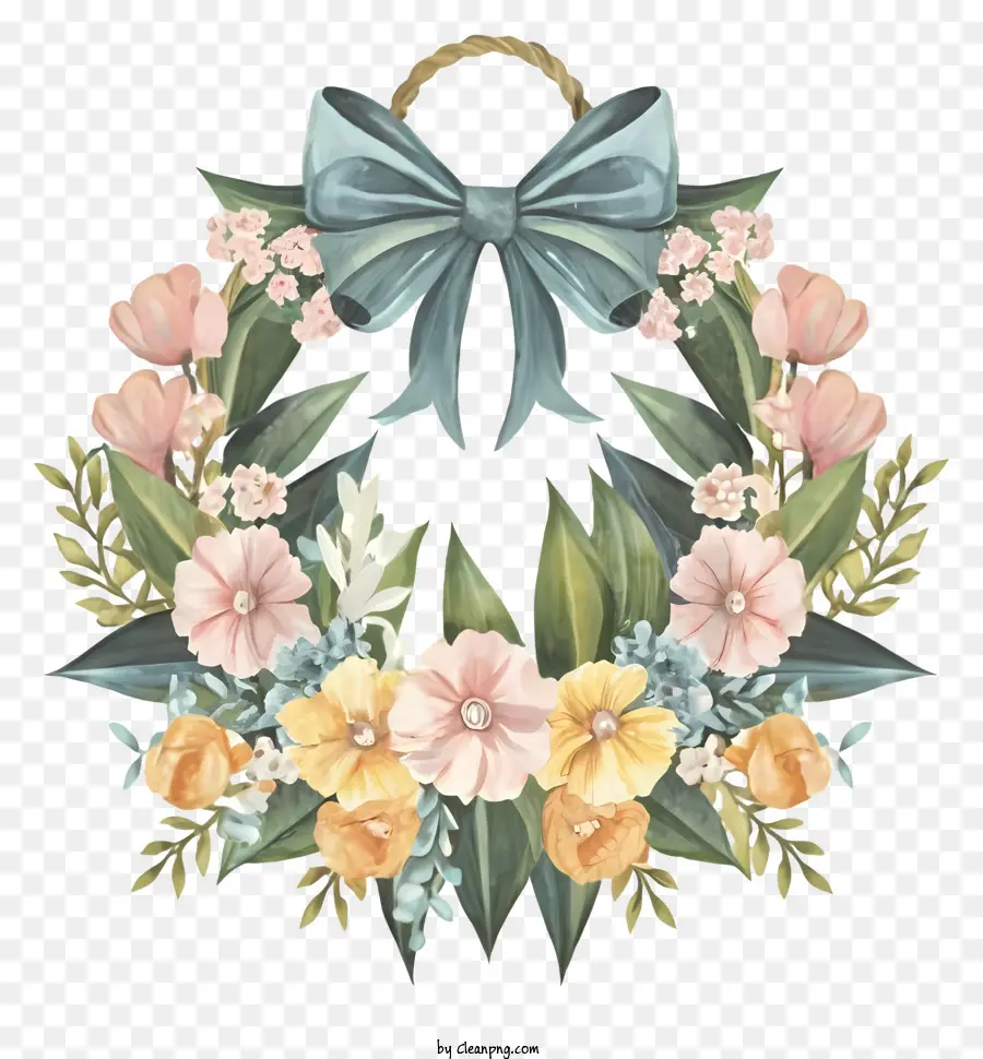 Dessin Animé，Couronne Florale PNG