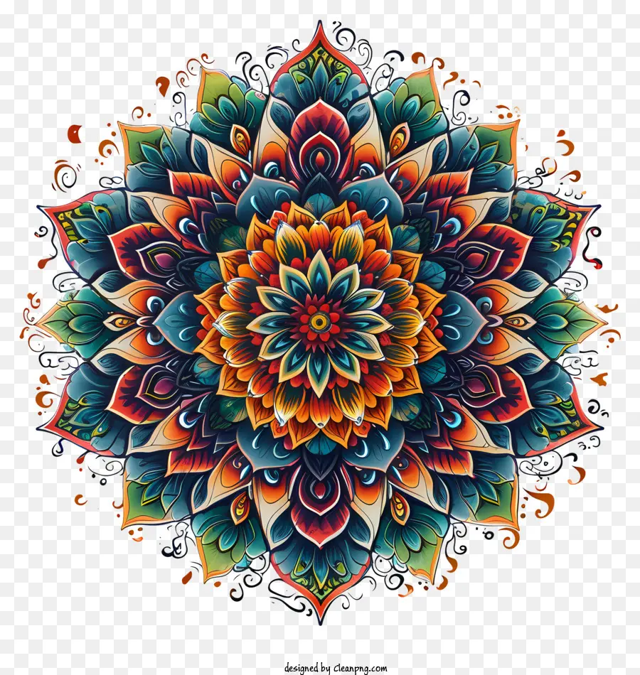 Mandalas，Mandala Coloré PNG