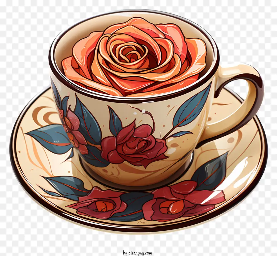 Tasse à Café，Rose PNG