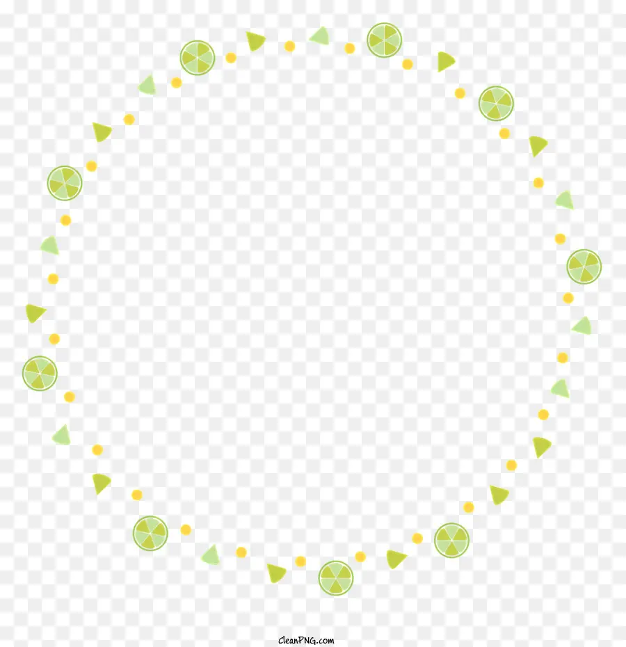 Cercle Vert，Bordure Blanche PNG
