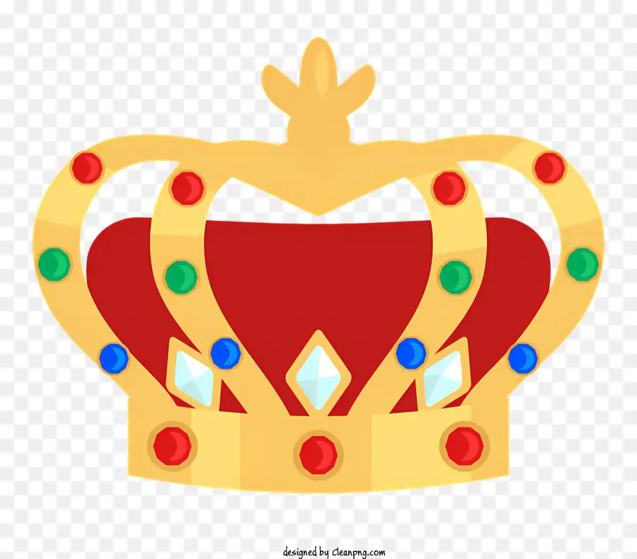 Couronne D'or，Couronne Avec Les Bijoux PNG