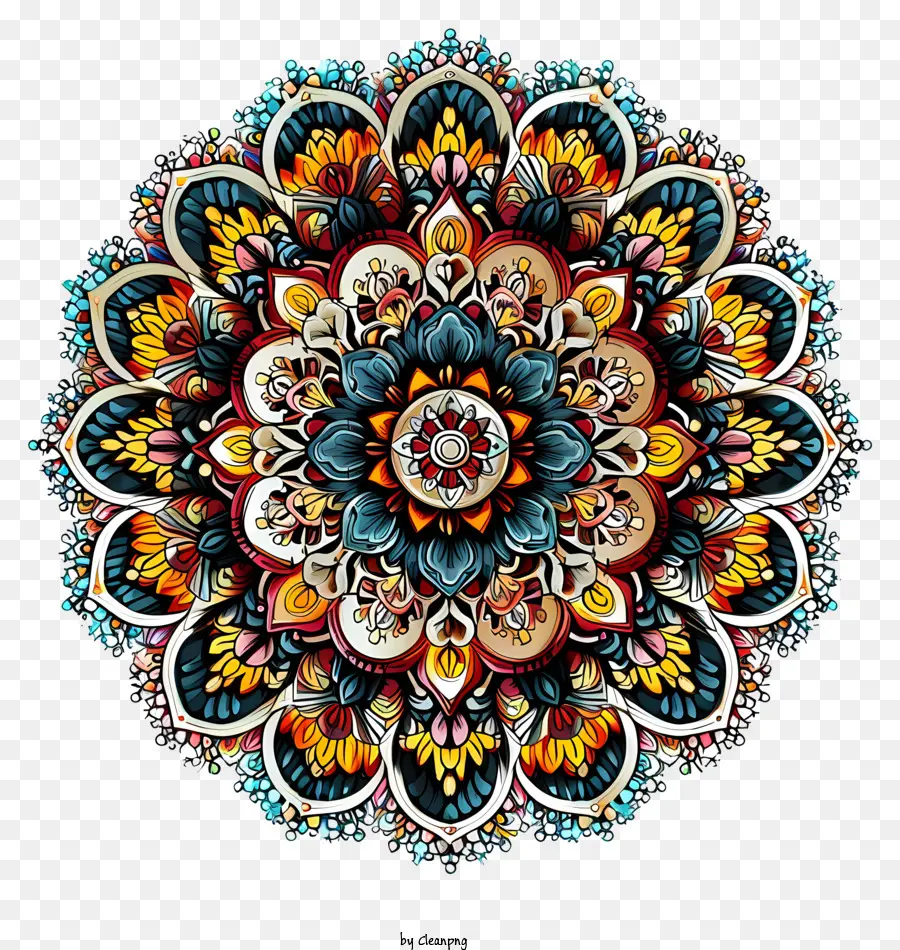 Mandalas，Mandala Coloré PNG