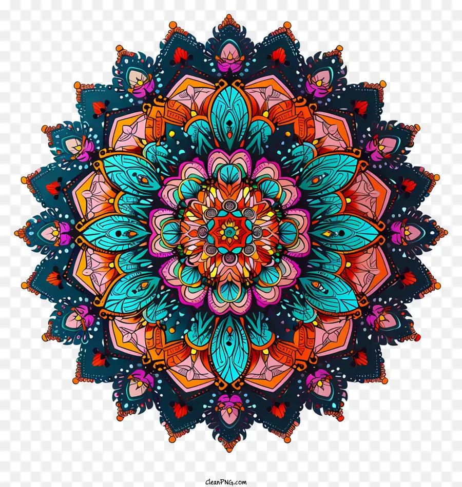 Mandalas，Mandala Coloré PNG