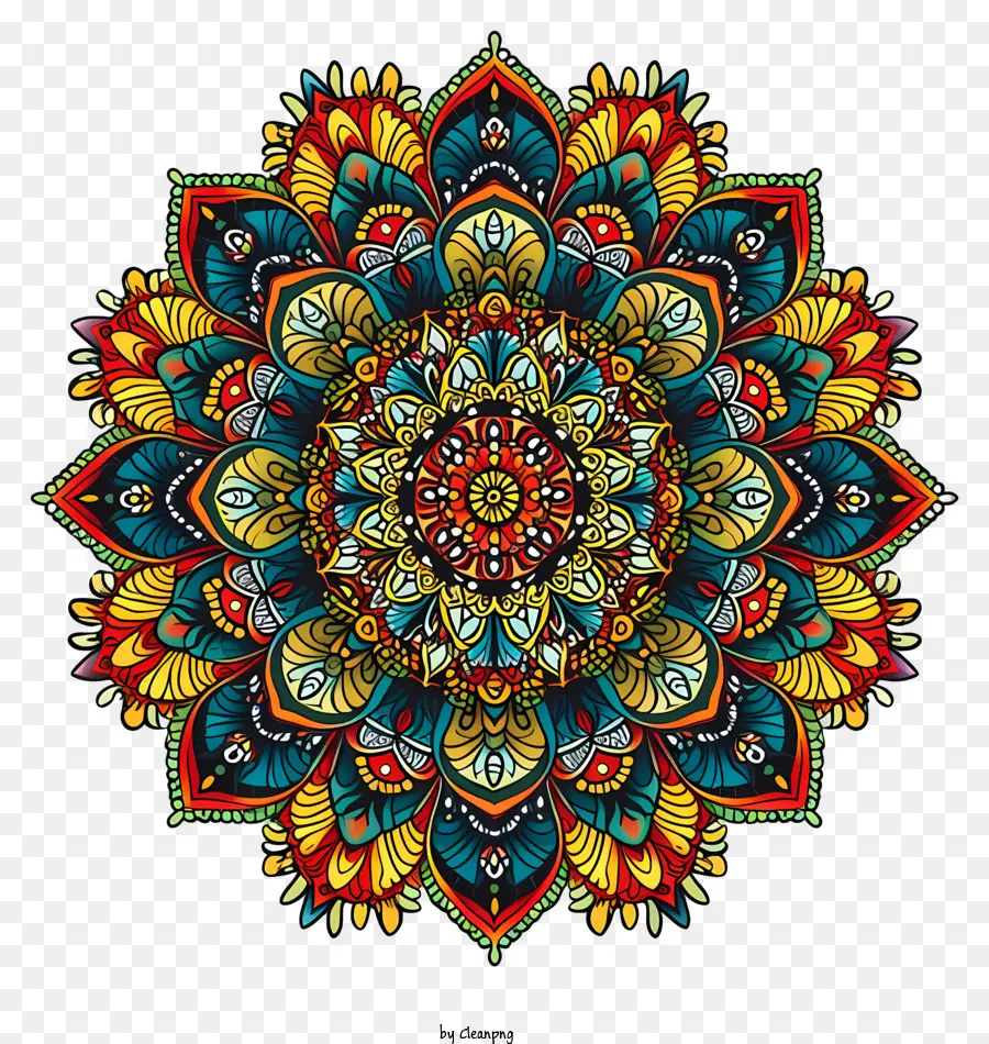 Mandalas，Mandala Coloré PNG