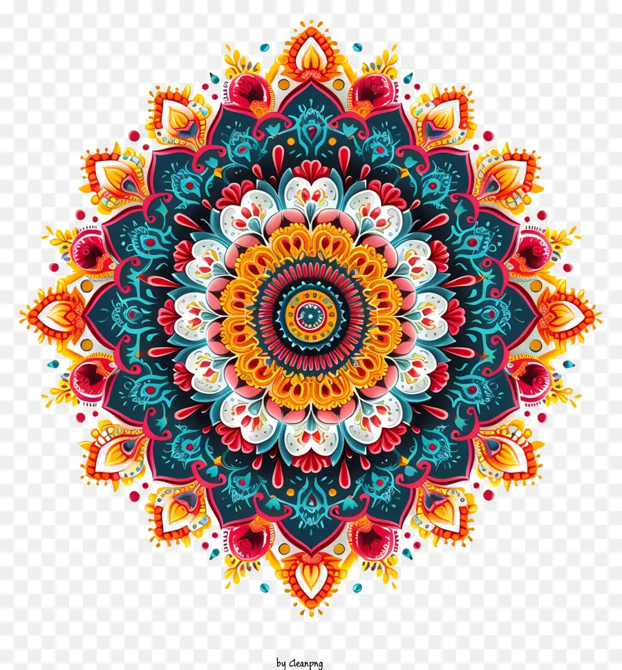 Mandala，Modèle De Fleur PNG