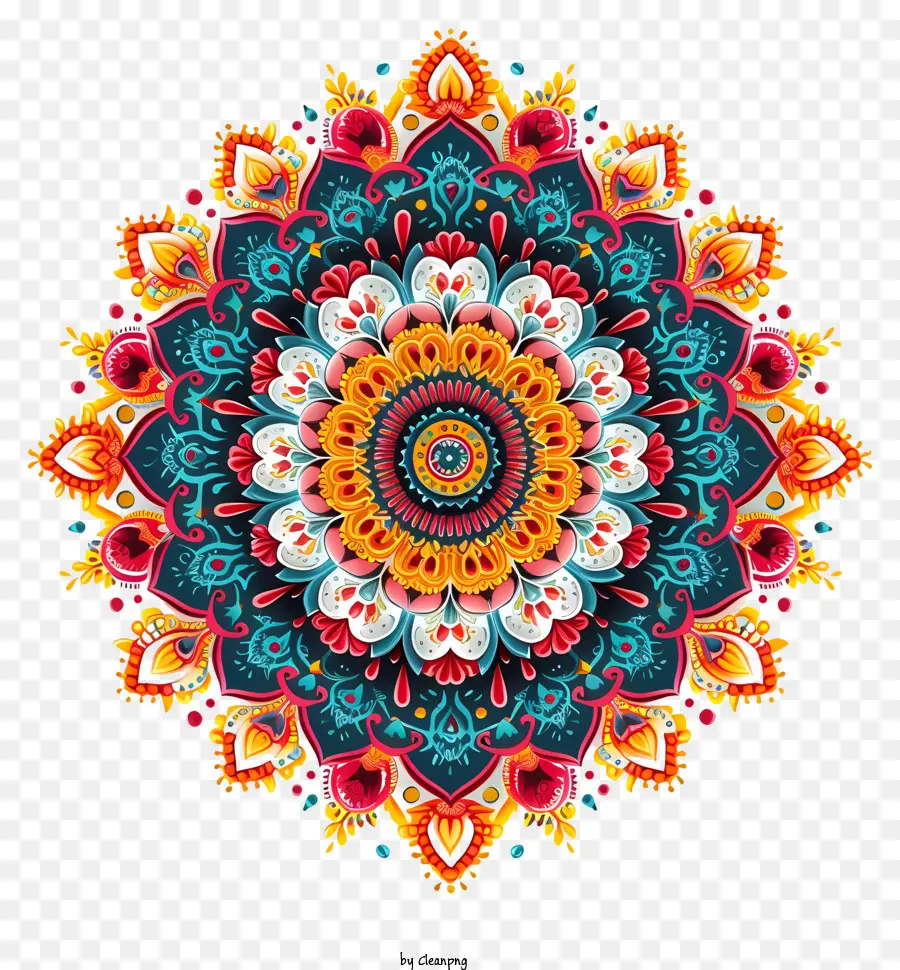 Mandalas，Mandala Coloré PNG