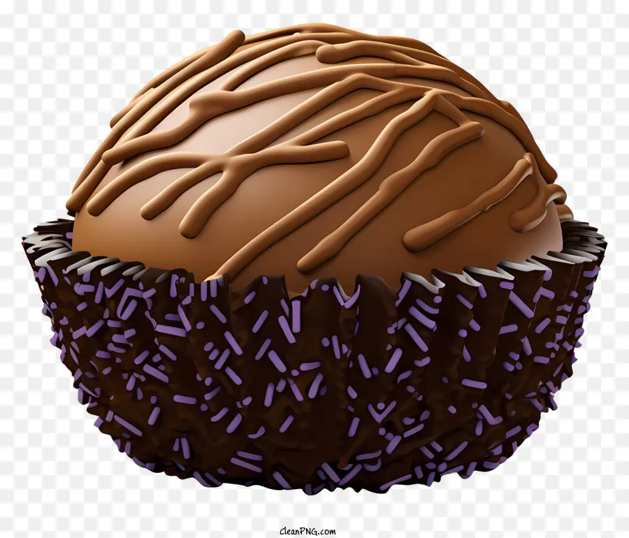 Brigadeiro 3d Réaliste，Truffe Au Chocolat PNG