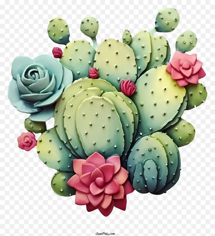 Succulentes 3d Réalistes，Cactus PNG