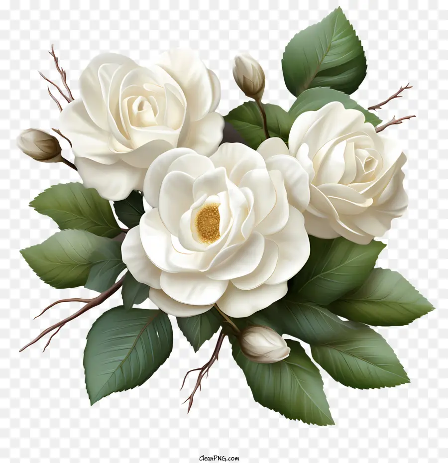 Blanc Fleur Rose，Fleur PNG