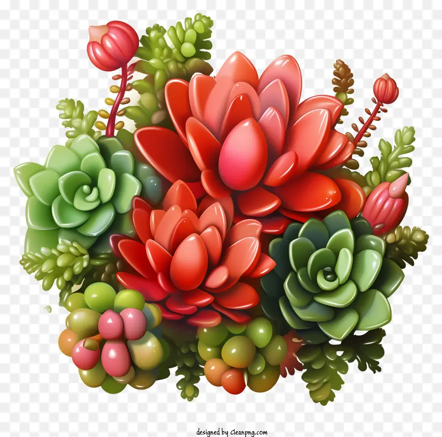 Plantes Succulentes Plates，Plantes Succulentes Colorées PNG