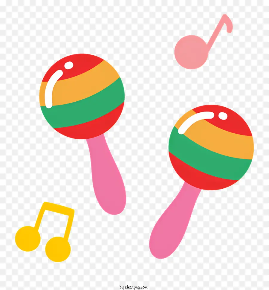 Enveloppe，Maracas Colorées PNG