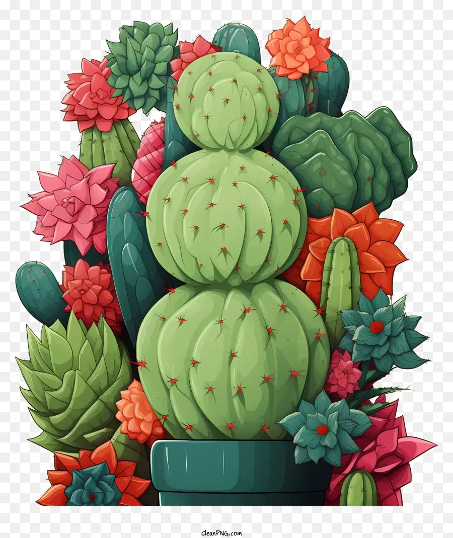 Succulentes，Cactus Coloré PNG