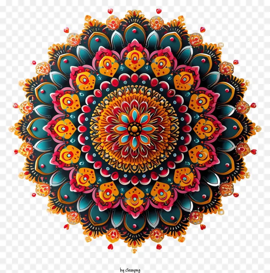 Mandalas，Mandala Coloré PNG