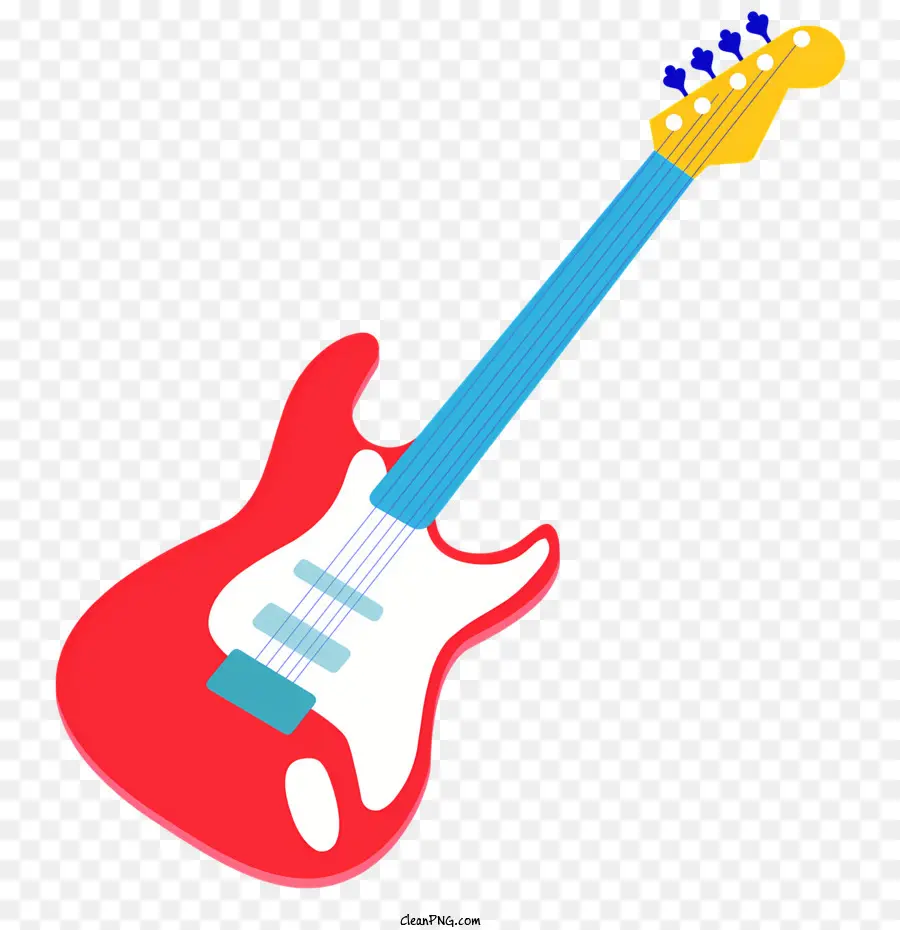 Rouge Guitare Électrique，Forme De Guitare PNG