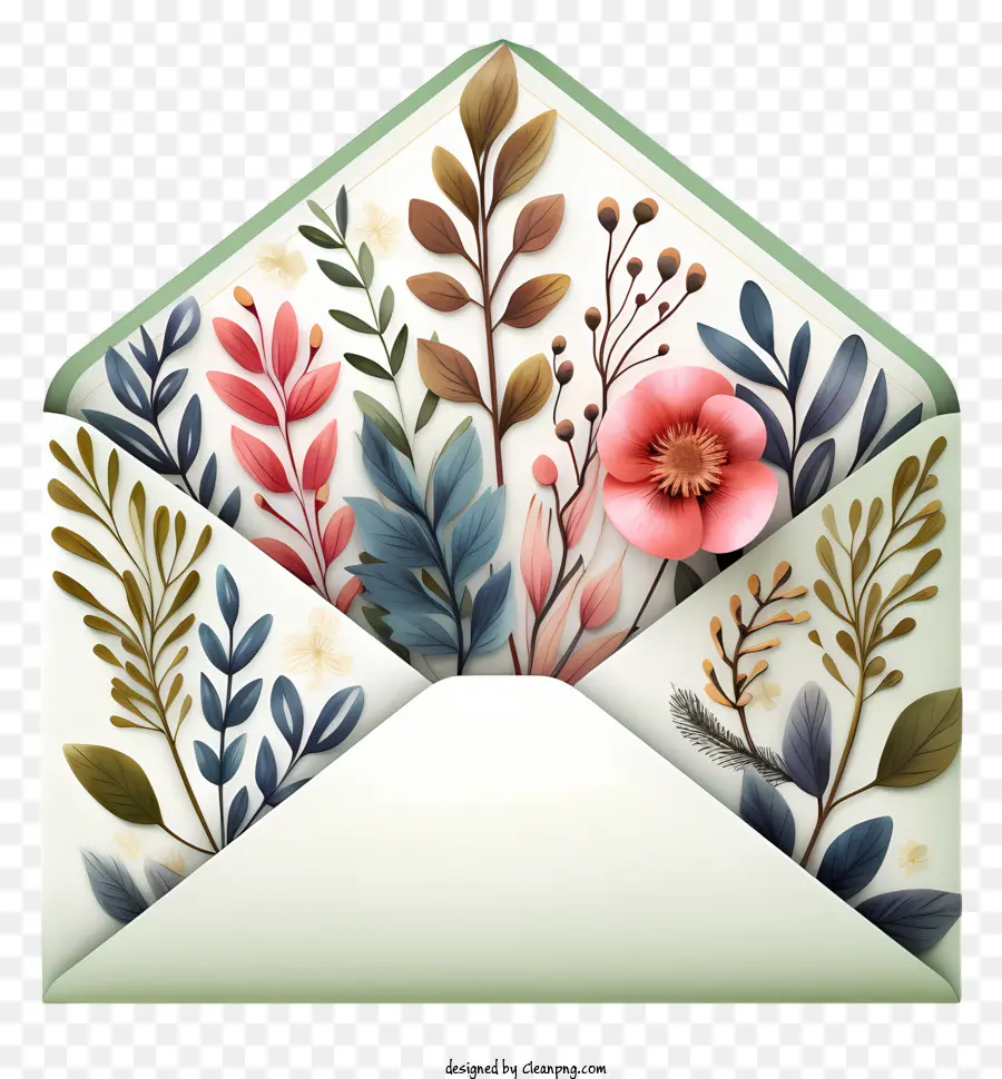 Enveloppe，Enveloppe Florale PNG