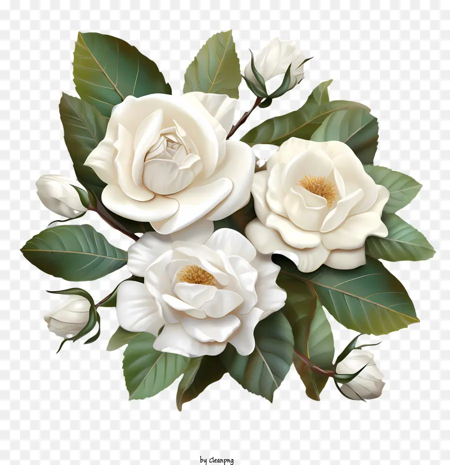 Blanc Fleur Rose，Roses PNG