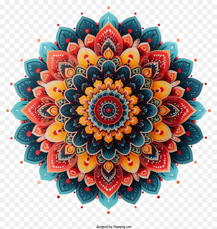 Mandalas，Mandala Coloré PNG