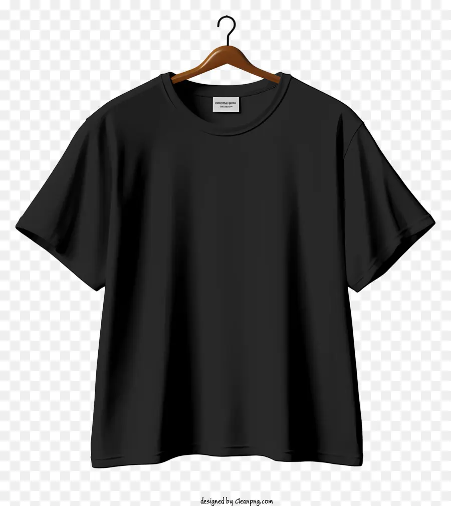 T Shirt Noir De Style 3d Sur Cintre En Tissu，Tee Shirt Noir PNG