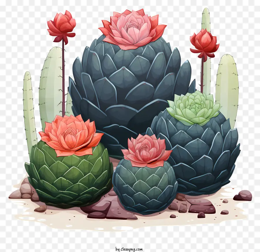 Aquarelle Succulentes，Cactus Plantes PNG