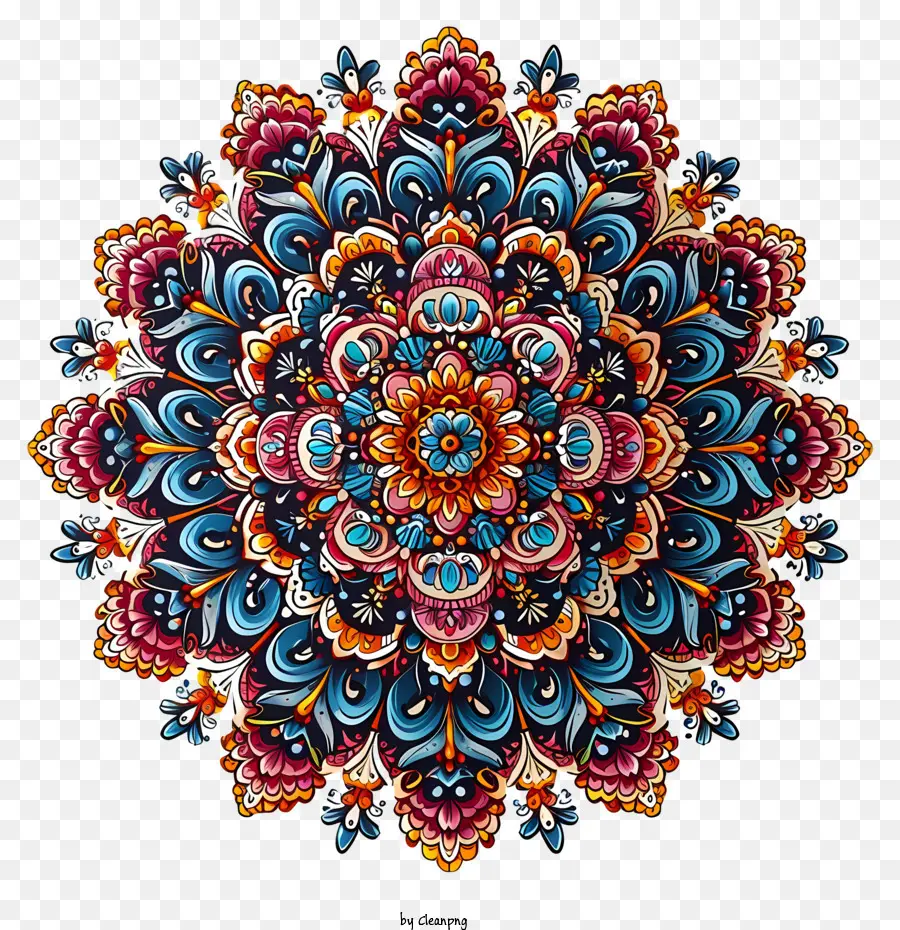 Mandalas，Mandala Coloré PNG