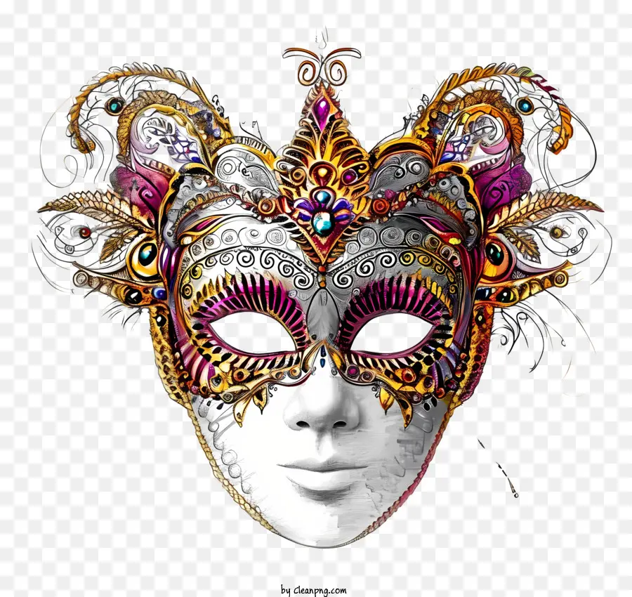 Masque De Carnaval De Croquis，Mascarade Masque PNG