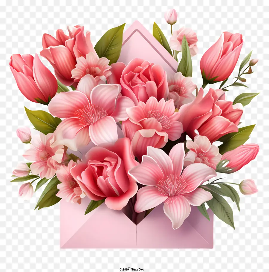 Enveloppe，Bouquet De La Fête Des Mères PNG