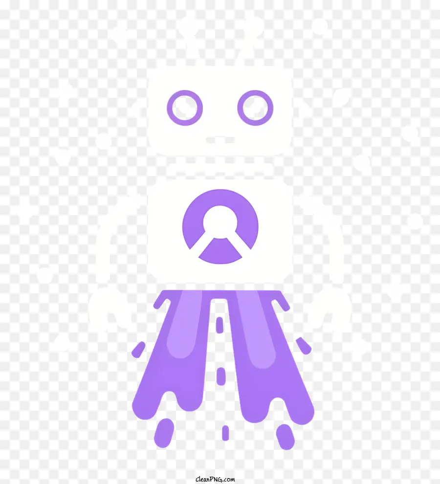 Dessin Animé，Violet Robot PNG