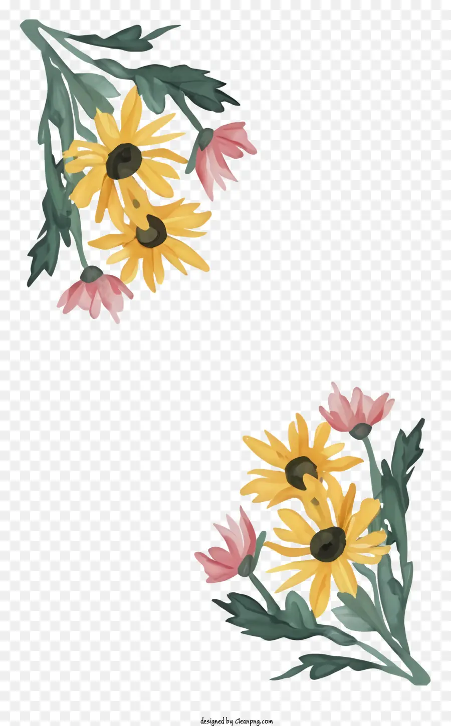 Dessin Animé，Fleurs Jaunes PNG