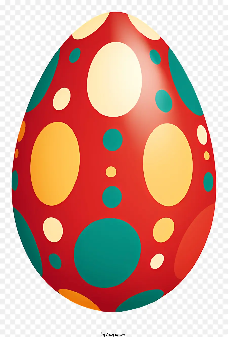 Oeuf De Pâques，œuf De Couleur Rouge Et Vert PNG