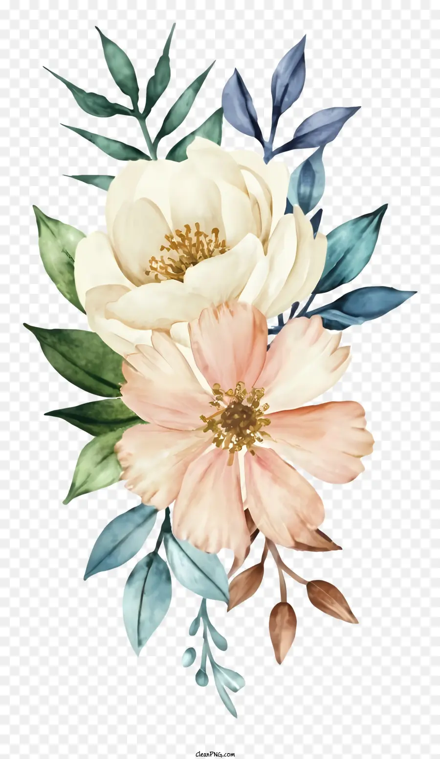 Dessin Animé，Bouquet De Fleurs PNG