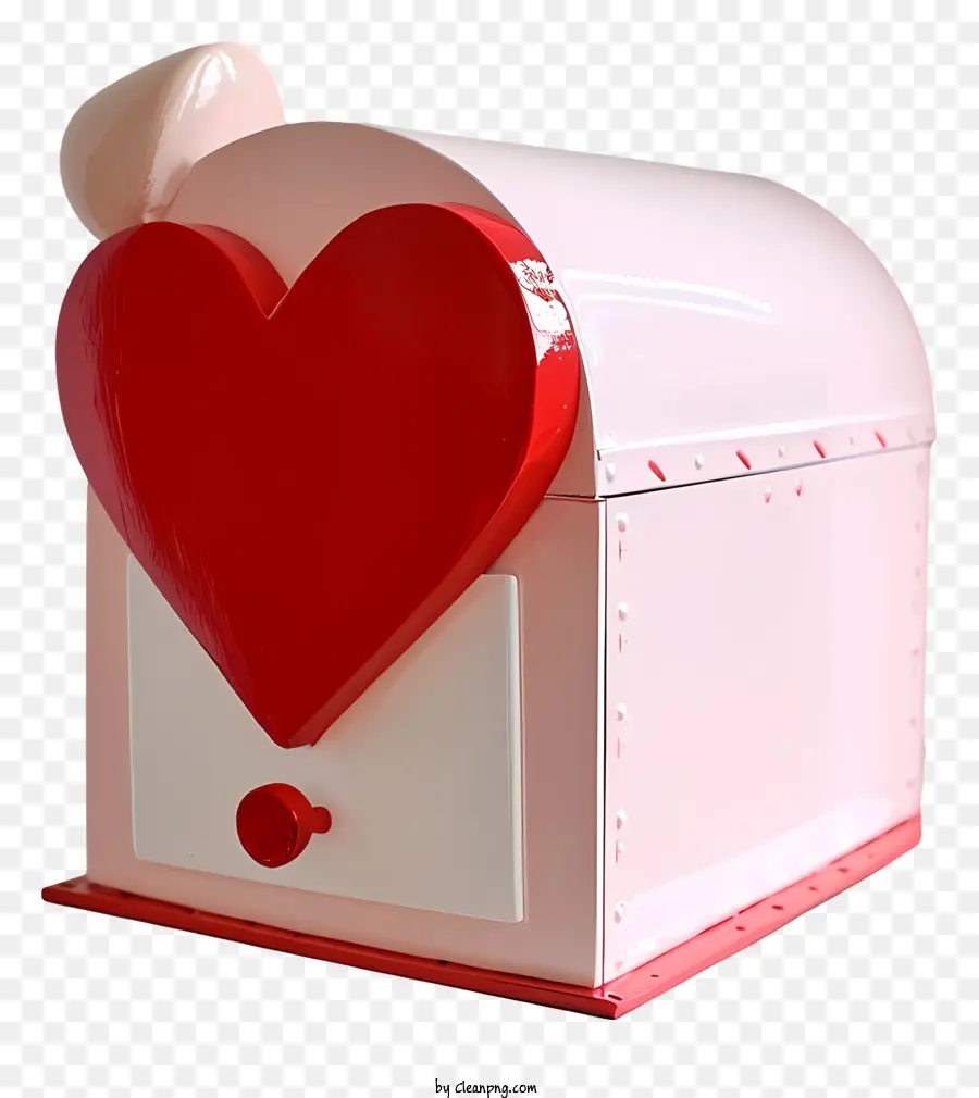 Boîte Aux Lettres De La Saint Valentin，Boîte Aux Lettres Rouge Et Blanche PNG