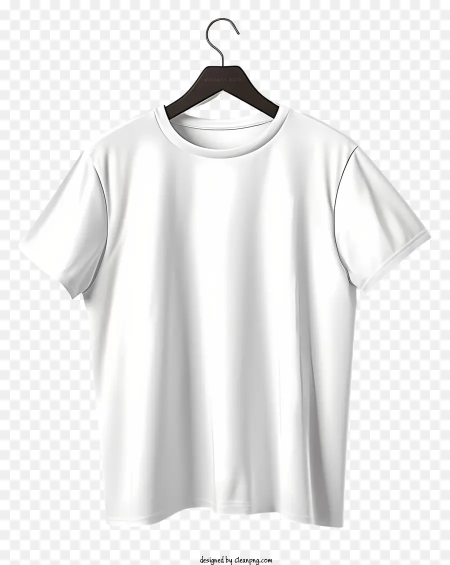 T Shirt Sur Le Cintre En Tissu，Plain White T Shirt PNG