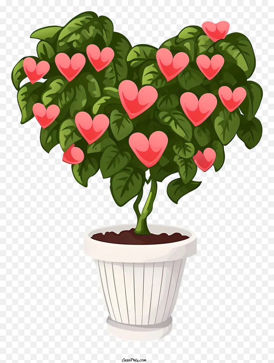 Emoji De La Plante De La Saint Valentin，Plante En Pot PNG