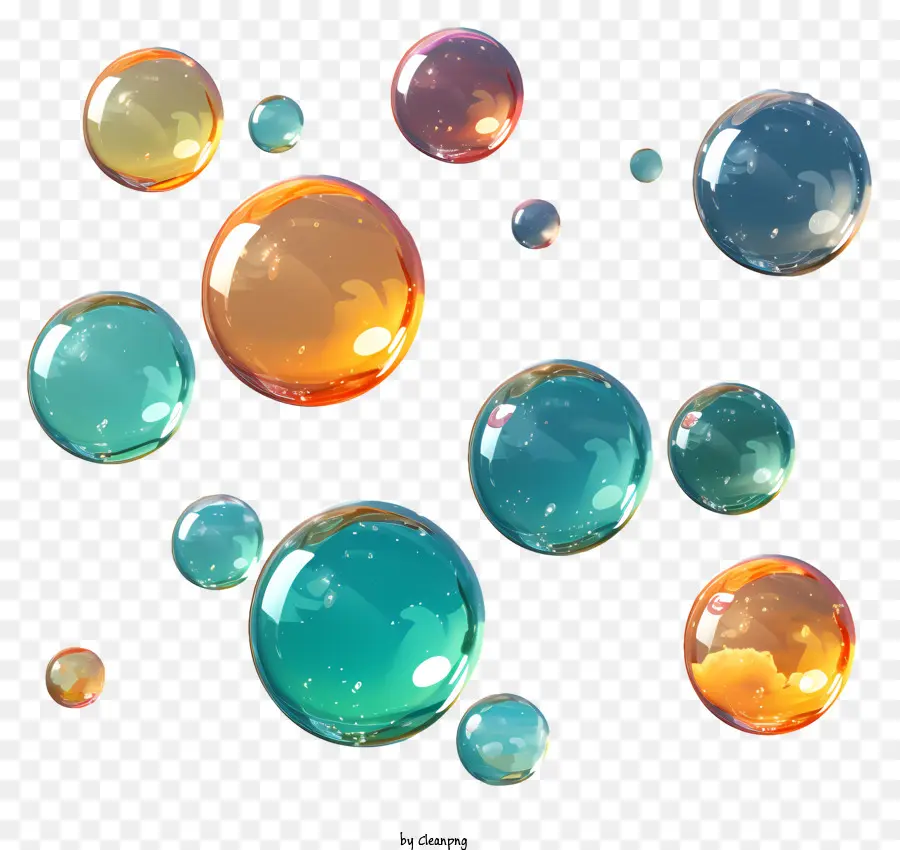 Bulles De Savon De Style Réaliste，Bulles Colorées PNG