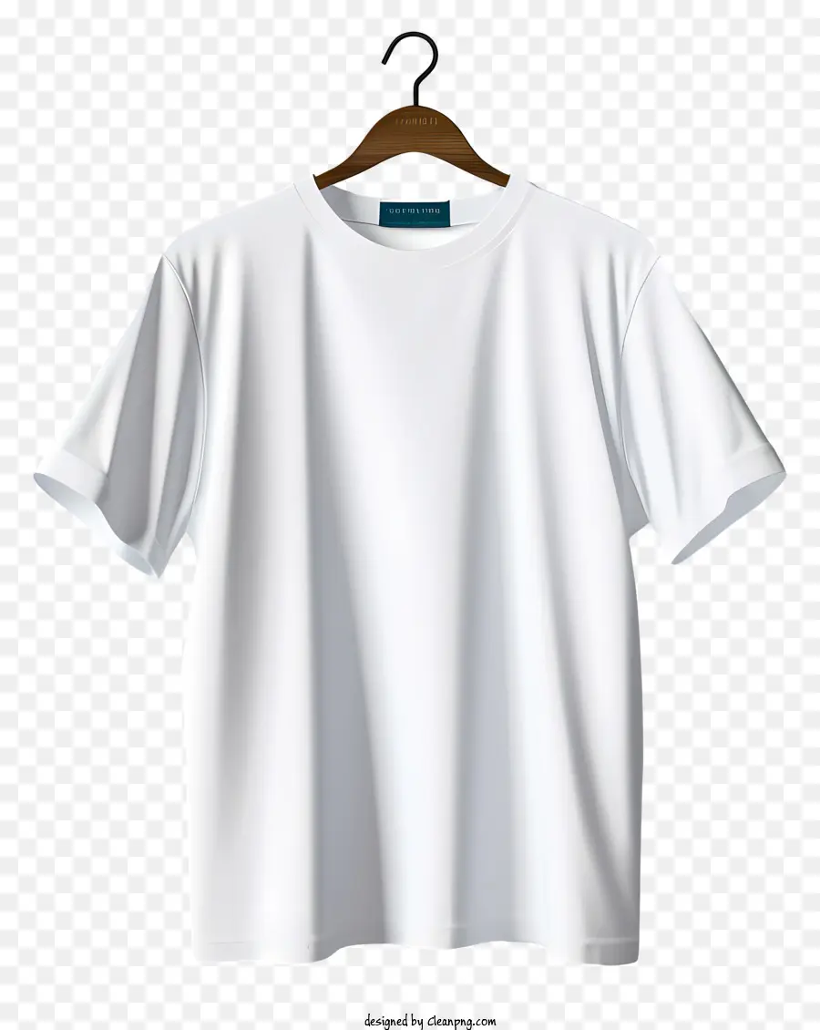 T Shirt Sur Le Cintre En Tissu，T Shirt Blanc PNG