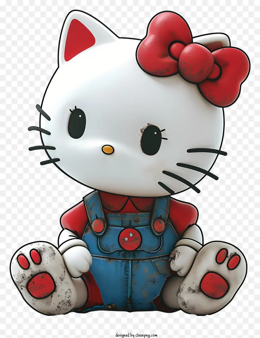 Style Réaliste Hello Kitty Mascot，Chat De Dessin Animé PNG