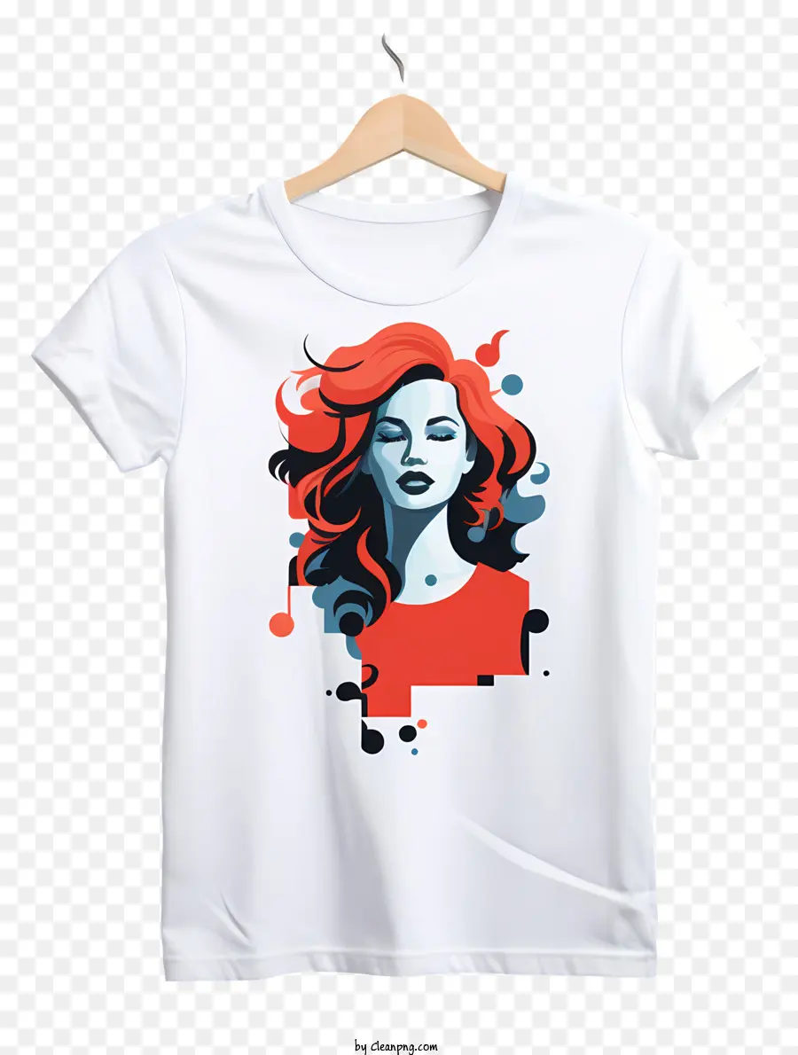 T Shirt De Style Aquarelle，Femme Visage PNG