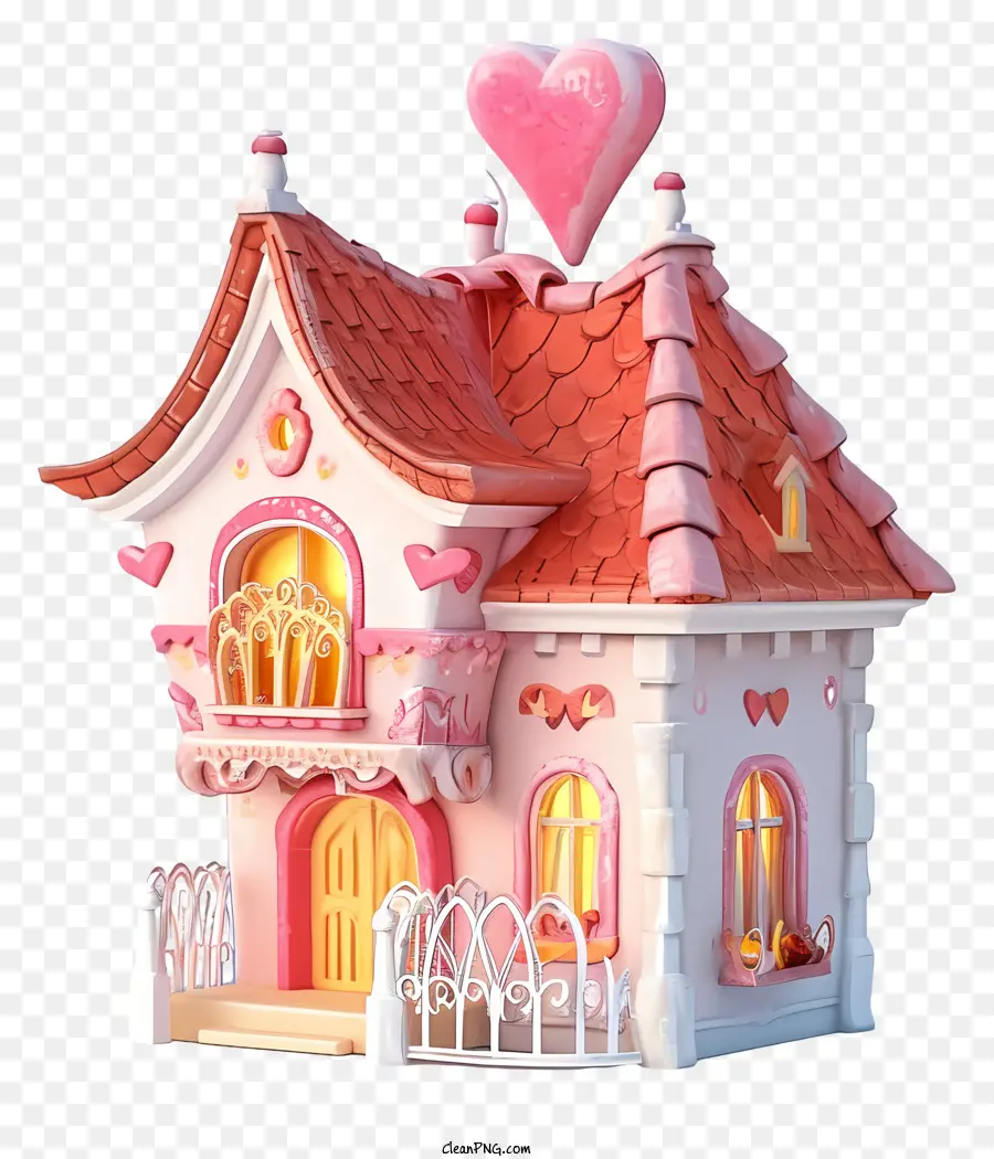 Emoji De Maison De La Saint Valentin，Rose Château PNG