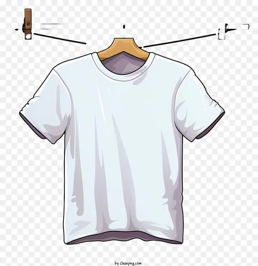 Sketch Style T Shirt Sur Le Cintre En Tissu，T Shirt Blanc PNG