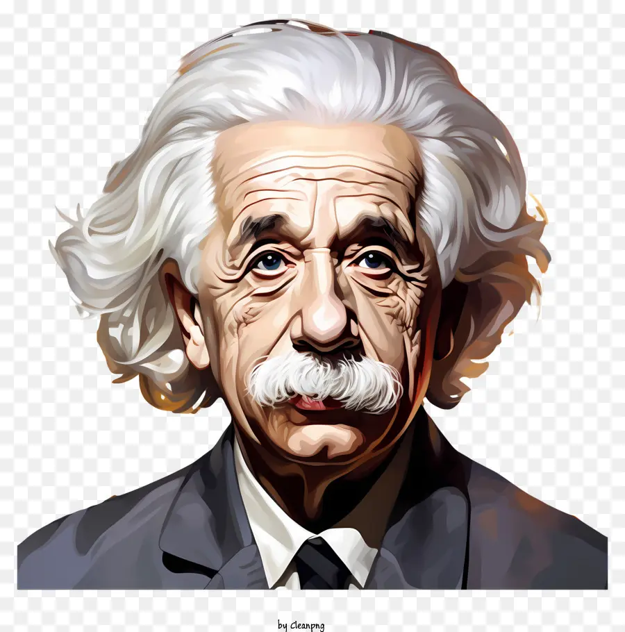 Portrait Plat D'albert Einstein，Einstein PNG